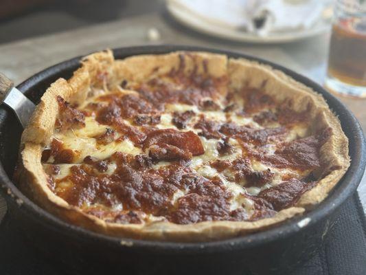 Deep dish pizza