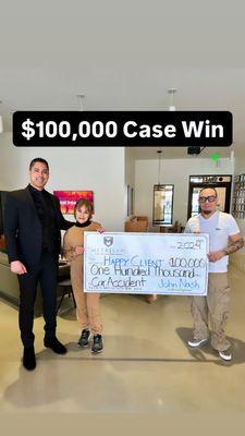 $100,000 Case Win