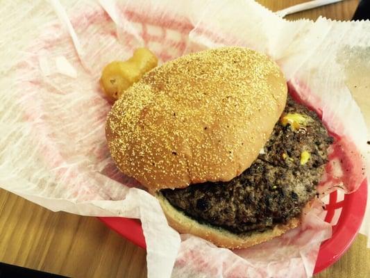 Stuffed cheeseburger yum!