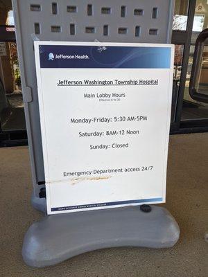 unbelievably they make visitors coming to see loved ones walk halfway around the hospital to go in the emergency room during daylight hours.