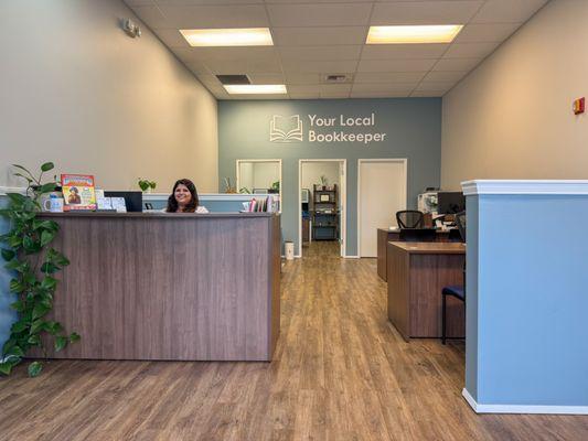 Interior photo of the desks and offices of Your Local Bookkeeper in Monroe.