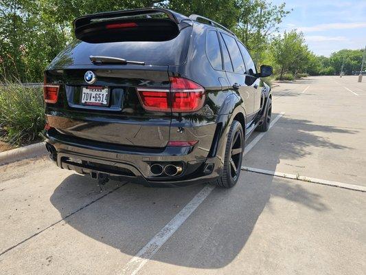 2013 BMW X5 35i with Hamann wide body kin installed.