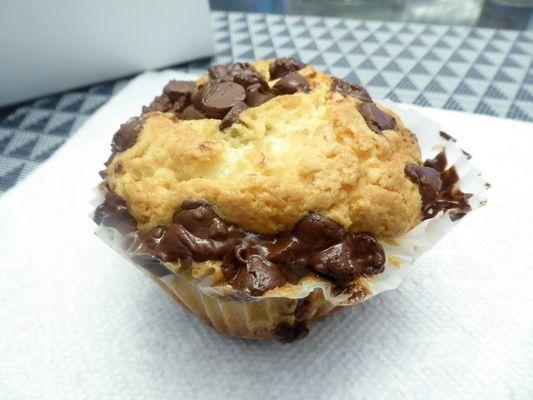 Chocolate coffee cake muffin.