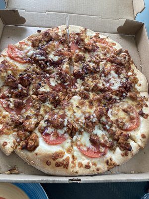 LARGE BBQ CHICKEN PIZZA ..