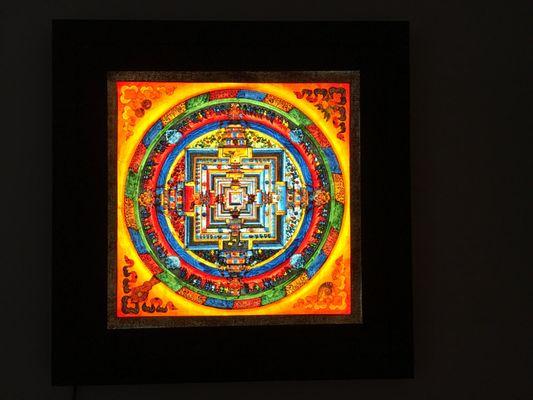 Master-level Thanka from Nepal, back-lit panel by Blue River Digital