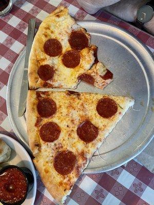 Pepperoni Slices, again, Hubs dove in already before I thought to snap a photo.