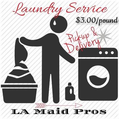 $3 per pound laundry pick up and delivery service