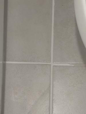 Tile work. (Uneven)