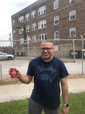 Me, my haircut & complimentary soda.