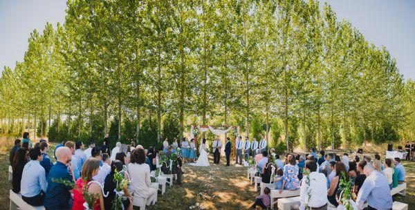 Rustic Field Ceremony at Green Villa Barn