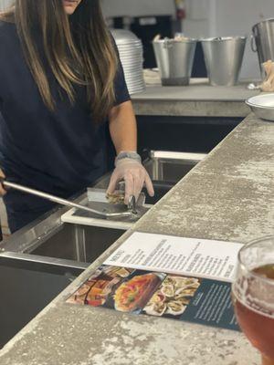 Freshly shucked right at the bar! Very clean 10/10