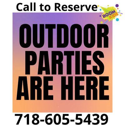 Ready to celebrate your child's birthday? We are set up for outdoor parties. Call us to schedule a tour and reserve your party.  7186055439