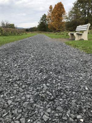 Gravel trail - hard to tread