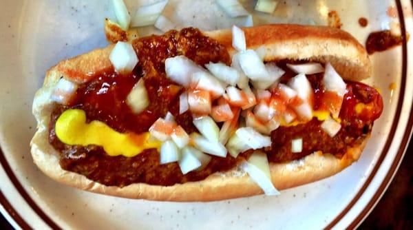 This is an Coney Island Hotdog!