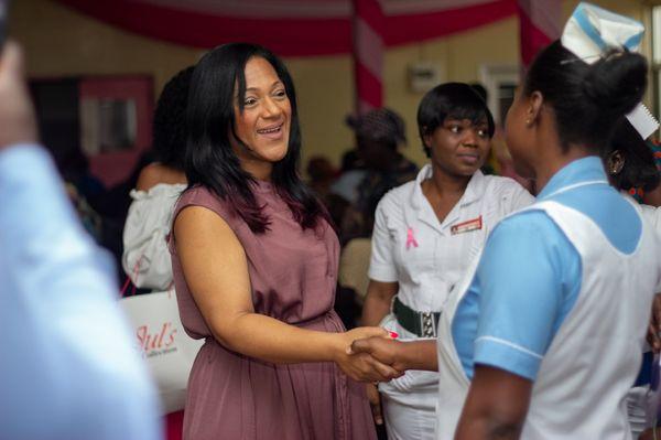 Meeting the staff at the breast clinic Komfo Anokye Teaching Hospital