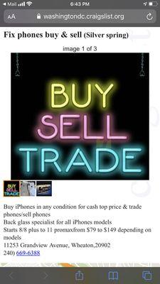 Buy phones Any conditions & sell phones