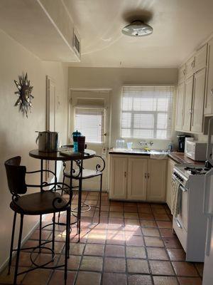 Cozy, sunlit kitchen