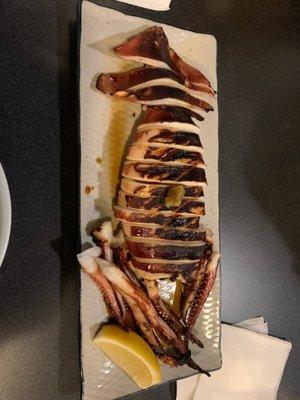 Grilled squid appetizer