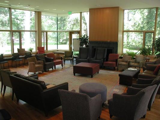 The Irving and Barbara Gutin Community Living Room.