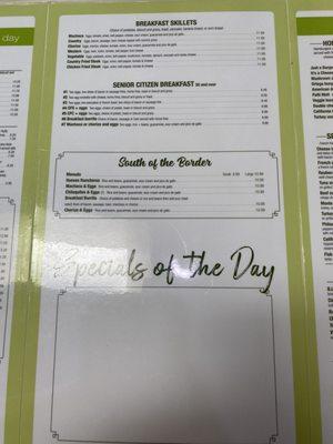 Breakfast Menu