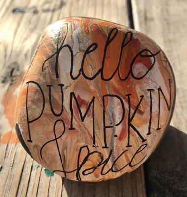 Of course I chose this rock from their Rock Garden, lol I am the pumpkin spiced girl after all right!? Plus it's beautiful! @orangevalerocks