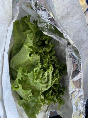 Build Your Own Double Burger lettuce wrap