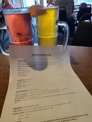 Draft Oberon and Traffic zjam Hard Cider. Menu.