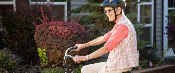 Bicycle rides are a fun, fair-weather activity we enjoy.