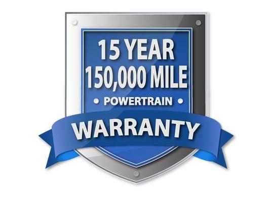 Home of the 15 year 150,000 Mile Warranty! right here in Gainesville, FL.