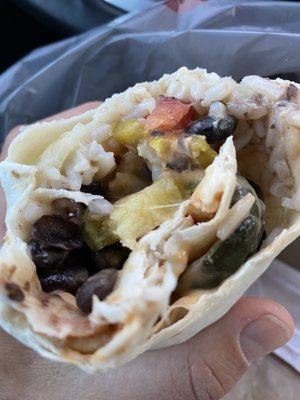 Roasted veggie burrito