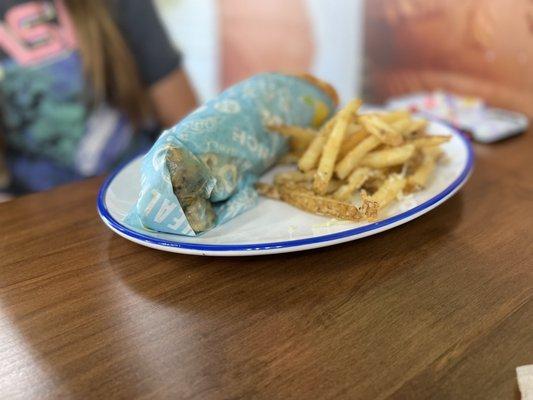 Kids Chicken Pita and Greek Style Fries