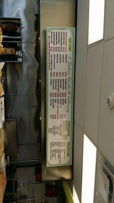 Custom menu board, 
We Install!