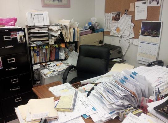 Jeffrey Siegel's Office And Apparent Client Filing System...