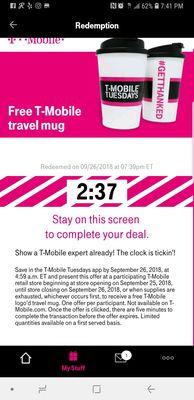 Tmobile Tuesday freebie