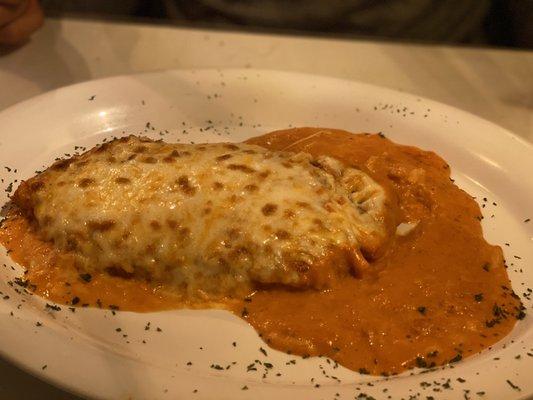 Chicken Parmesan with Vodka Sauce