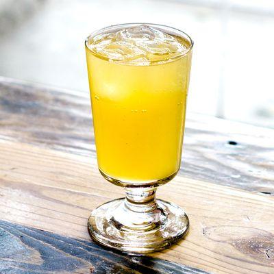 Hit the Road Jack punch: Rum, RinQuinQuin, allspice dram, black tea, mango, apple, orange, lemon, ginger ale, nutmeg.