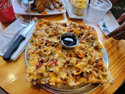 The waffle pizza!  A must try!