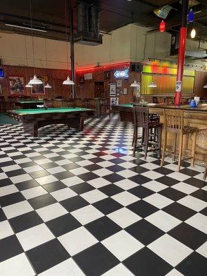 Checkered floor