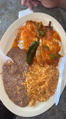 Huevos Rancheros con asada