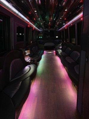 Inside the 38 Passenger Party Bus