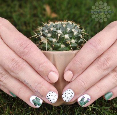 Cactus nails by Ali