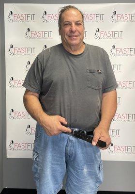 Doing a session at Fast Fit! New fat loss = new belt! This nonsurgical technology really works!