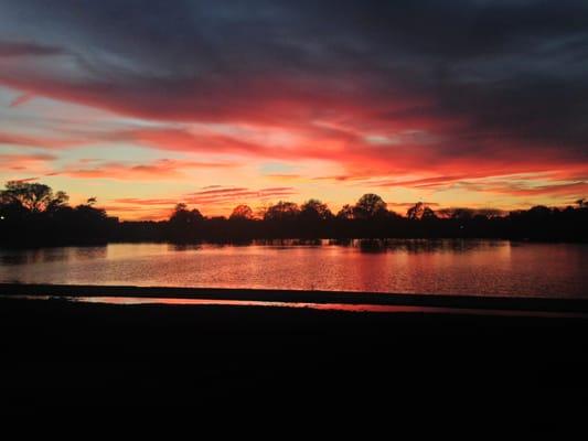 Sunset over the Tidal Basin at the Jefferson Memorial