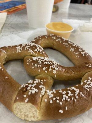 Pretzel with cheese