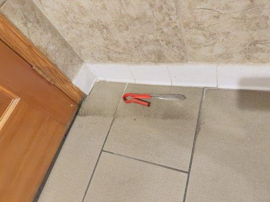 I'm now afraid to cook my food with the tongs they provide. I saw this in the men's restroom. Never coming back again.