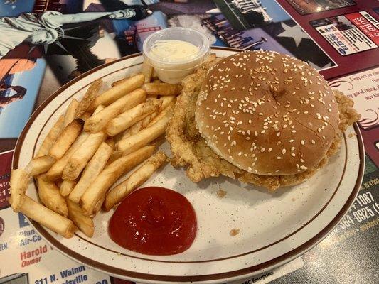 Breaded tenderloin & fries