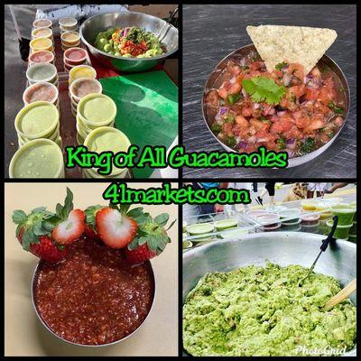 Guacamole salsas ceviche