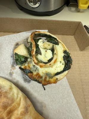 Terrible dried out spinach roll