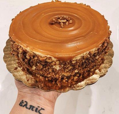 Caramel Bourbon Pecan Cheesecake