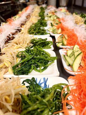 Bibimbap prep